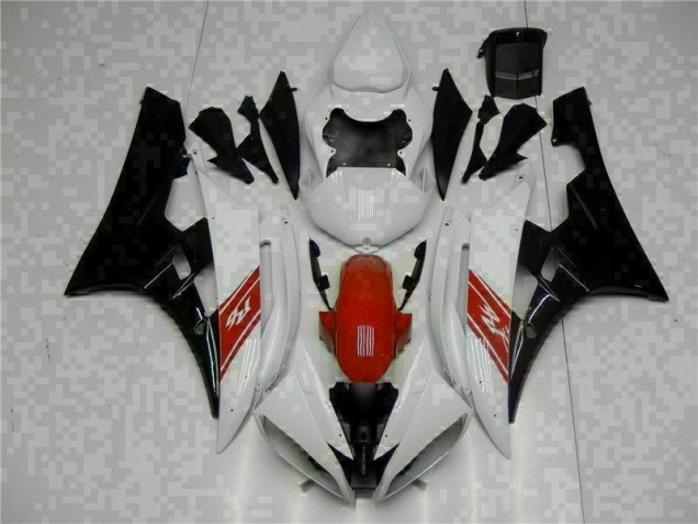 ABS 2006-2007 White Black Yamaha YZF R6 Motorbike Fairing UK ABS 2006-2007 White Black Yamaha YZF R6 Motorbike Fairing UK