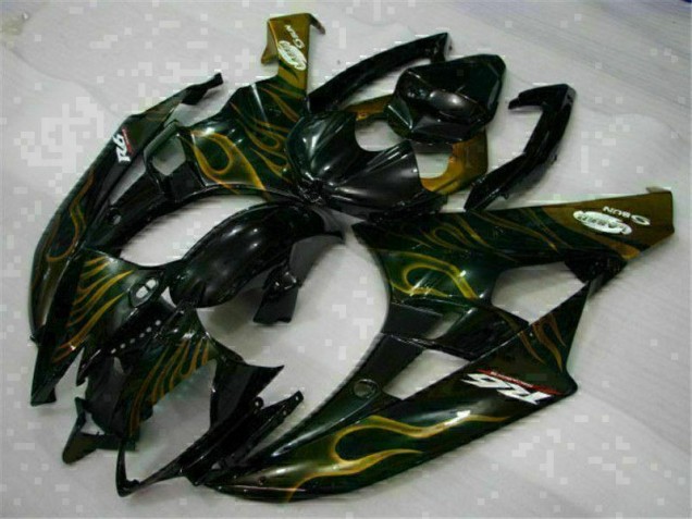 ABS 2006-2007 Black Yamaha YZF R6 Bike Fairing Kit UK
