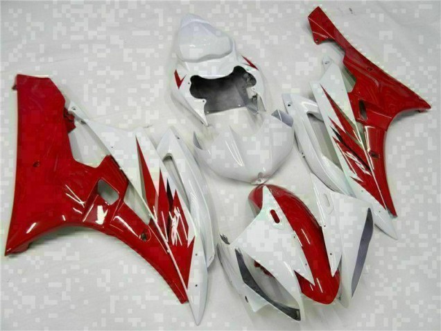 ABS 2006-2007 Red White Yamaha YZF R6 Motorcycle Bodywork UK ABS 2006-2007 Red White Yamaha YZF R6 Motorcycle Bodywork UK