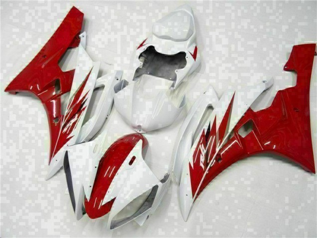 ABS 2006-2007 Red White Yamaha YZF R6 Motorcycle Bodywork UK ABS 2006-2007 Red White Yamaha YZF R6 Motorcycle Bodywork UK