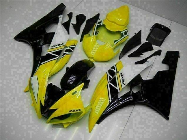 ABS 2006-2007 Yellow Black Yamaha YZF R6 Motorcycle Fairing Kit UK ABS 2006-2007 Yellow Black Yamaha YZF R6 Motorcycle Fairing Kit UK