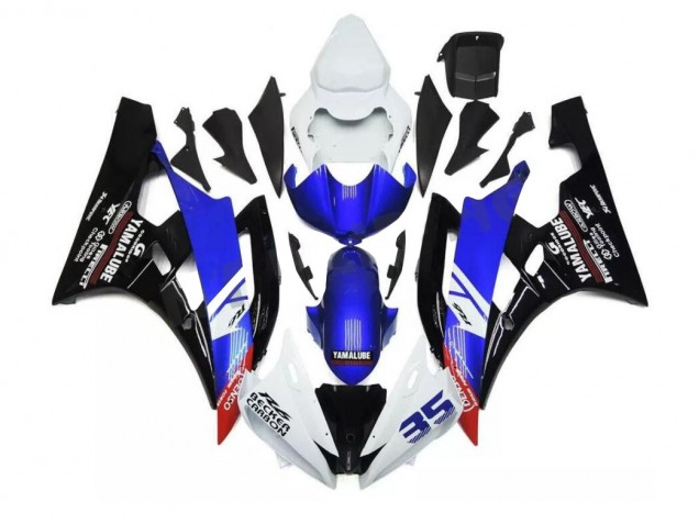 ABS 2006-2007 Blue White Yamaha YZF R6 Motorcycle Fairings Kit UK ABS 2006-2007 Blue White Yamaha YZF R6 Motorcycle Fairings Kit UK