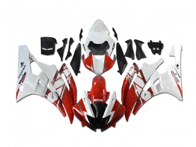 ABS 2006-2007 Red White Yamaha YZF R6 Motorcycle Fairings & Bodywork UK ABS 2006-2007 Red White Yamaha YZF R6 Motorcycle Fairings & Bodywork UK