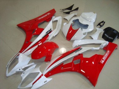 ABS 2006-2007 Red White Yamaha YZF R6 Motorcycle Fairing UK