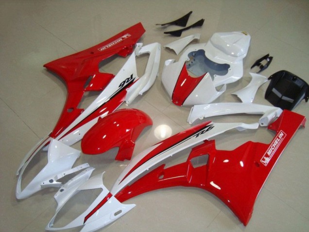 ABS 2006-2007 Red White Yamaha YZF R6 Motorcycle Fairing UK