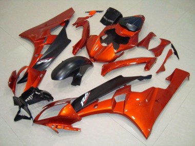 ABS 2006-2007 Orange Matte Black Yamaha YZF R6 Motorcycle Fairing Kits UK