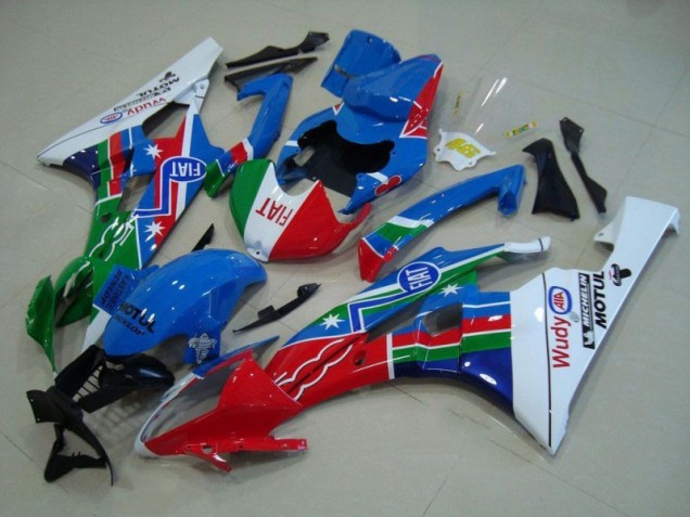 ABS 2006-2007 Blue Red White Green Yamaha YZF R6 Motorbike Fairing UK ABS 2006-2007 Blue Red White Green Yamaha YZF R6 Motorbike Fairing UK