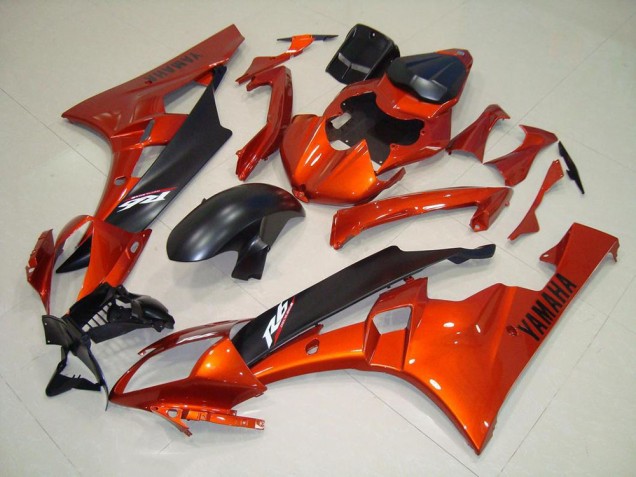 ABS 2006-2007 Orange Matte Black Yamaha YZF R6 Motorcycle Replacement Fairings UK