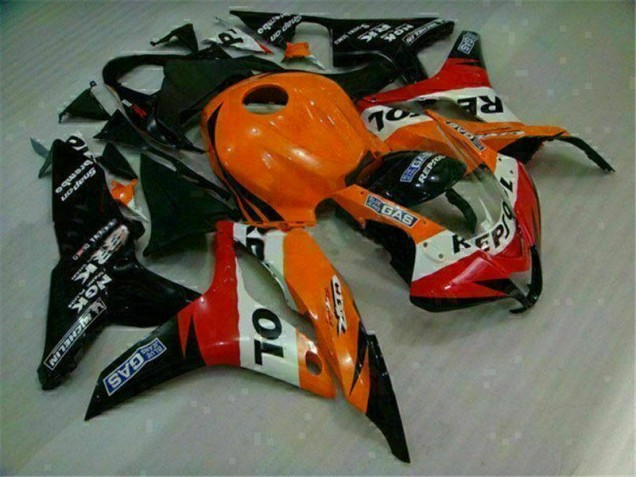 ABS 2007-2008 Orange Black Repsol Honda CBR600RR Motorcycle Replacement Fairings UK ABS 2007-2008 Orange Black Repsol Honda CBR600RR Motorcycle Replacement Fairings UK