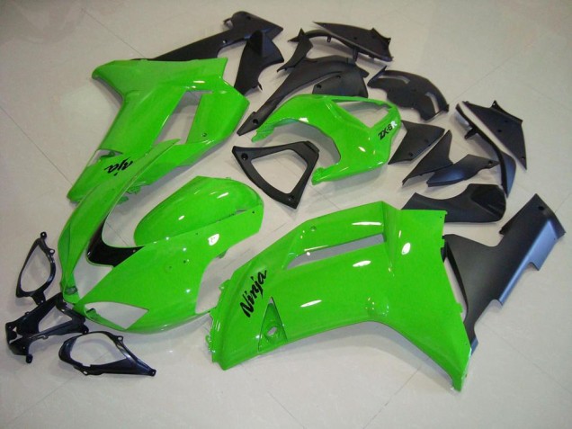 ABS 2007-2008 Green Matte Black Kawasaki ZX6R Motorcycle Fairing UK ABS 2007-2008 Green Matte Black Kawasaki ZX6R Motorcycle Fairing UK