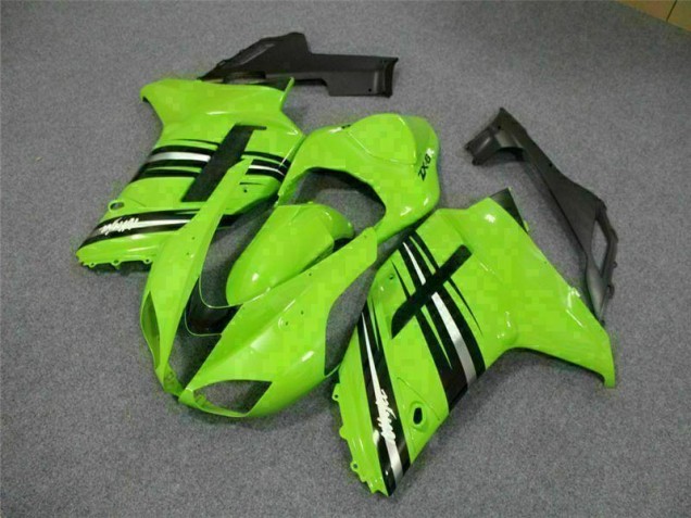 ABS 2007-2008 Green Black Kawasaki ZX6R Motorcycle Fairings Kit UK ABS 2007-2008 Green Black Kawasaki ZX6R Motorcycle Fairings Kit UK