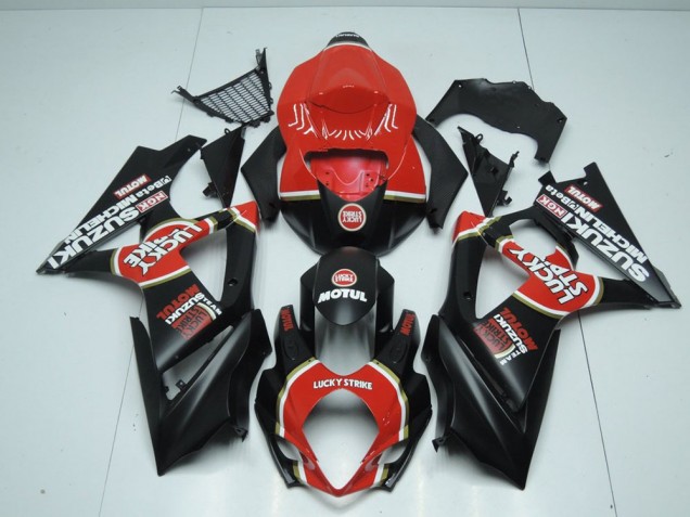ABS 2007-2008 Matte Lucky Strike Suzuki GSXR 1000 K7 Motorcycle Bodywork UK ABS 2007-2008 Matte Lucky Strike Suzuki GSXR 1000 K7 Motorcycle Bodywork UK