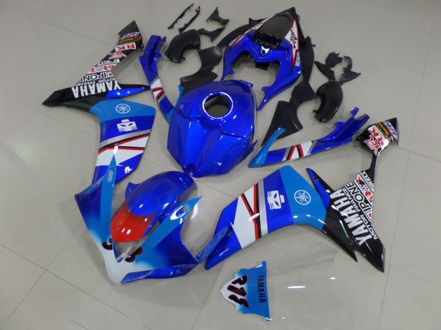 ABS 2007-2008 Blue White Black Stickers Yamaha YZF R1 Motorcycle Fairing UK ABS 2007-2008 Blue White Black Stickers Yamaha YZF R1 Motorcycle Fairing UK