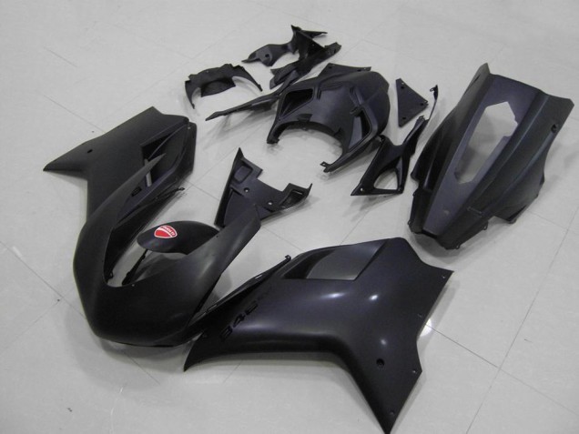 ABS 2007-2014 Matte Black Racing Verision Ducati 848 1098 1198 Bike Fairings UK ABS 2007-2014 Matte Black Racing Verision Ducati 848 1098 1198 Bike Fairings UK