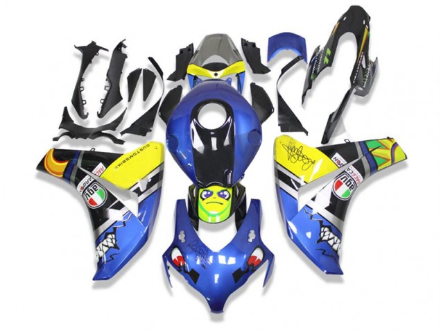 ABS 2008-2011 Blue Shark Honda CBR1000RR Motor Fairings UK ABS 2008-2011 Blue Shark Honda CBR1000RR Motor Fairings UK