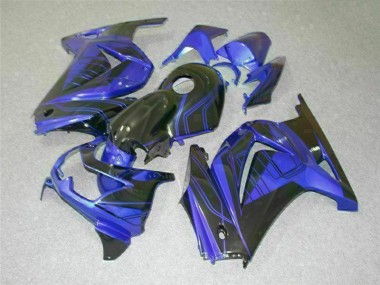 ABS 2008-2012 Black Blue Kawasaki EX250 Bike Fairing Kit UK