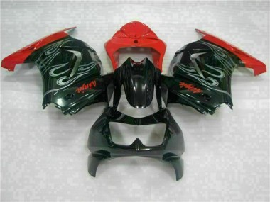 ABS 2008-2012 Black Red Ninja Kawasaki EX250 Motorcycle Fairing UK