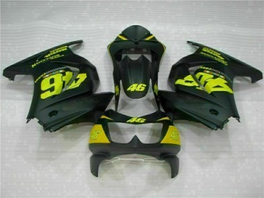 ABS 2008-2012 Black Yellow 46 Kawasaki EX250 Motorcycle Fairings Kit UK