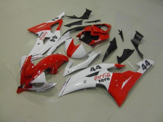 ABS 2008-2016 White Red Coca Cola Zero 44 Yamaha YZF R6 Motorcycle Replacement Fairings UK