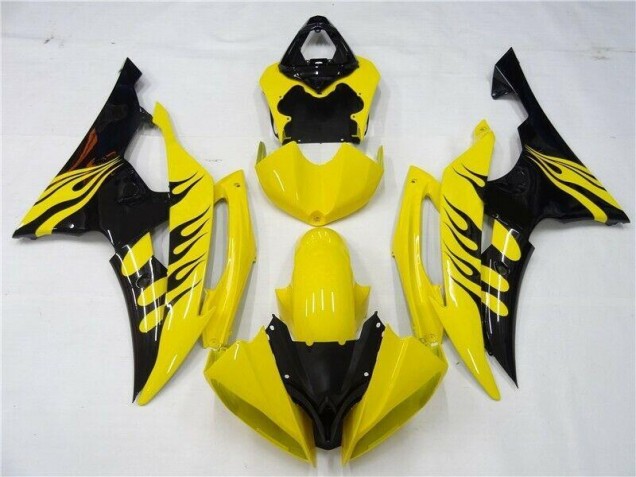 ABS 2008-2016 Yellow Black Yamaha YZF R6 Motorcycle Replacement Fairings UK ABS 2008-2016 Yellow Black Yamaha YZF R6 Motorcycle Replacement Fairings UK