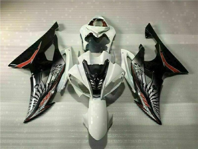 ABS 2008-2016 White Black Yamaha YZF R6 Bike Fairings UK ABS 2008-2016 White Black Yamaha YZF R6 Bike Fairings UK