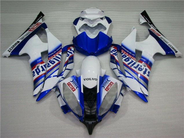 ABS 2008-2016 White Blue Sterilgarda Volvo Yamaha YZF R6 Motorcycle Fairing UK ABS 2008-2016 White Blue Sterilgarda Volvo Yamaha YZF R6 Motorcycle Fairing UK