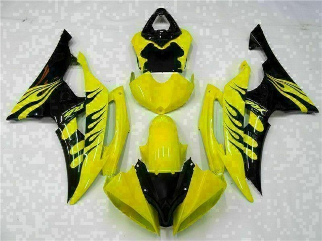 ABS 2008-2016 Yellow Black Yamaha YZF R6 Motorcycle Fairing Kits UK ABS 2008-2016 Yellow Black Yamaha YZF R6 Motorcycle Fairing Kits UK