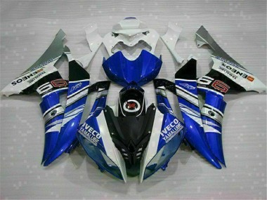 ABS 2008-2016 White Blue Yamaha YZF R6 Moto Fairings UK