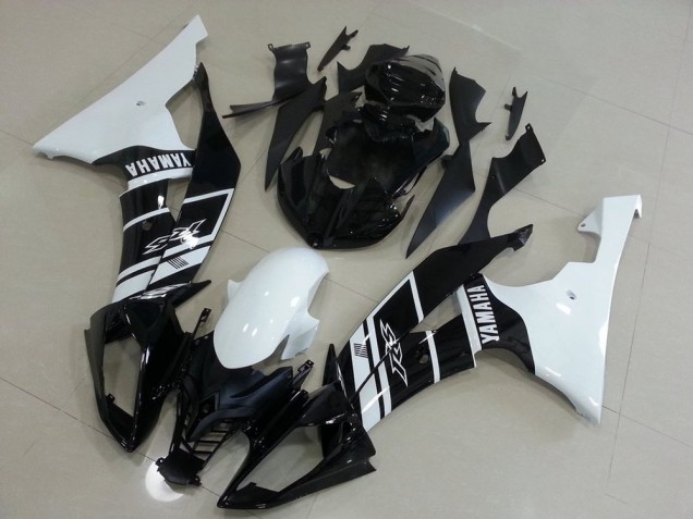 ABS 2008-2016 White and Black Yamaha YZF R6 Motorcycle Fairings UK ABS 2008-2016 White and Black Yamaha YZF R6 Motorcycle Fairings UK