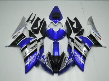 ABS 2008-2016 Blue White ENEOS Monster Yamaha YZF R6 Motorcycle Fairings Kit UK