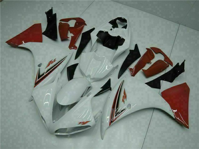 ABS 2009-2011 White Red Yamaha YZF R1 Bike Fairing Kit UK ABS 2009-2011 White Red Yamaha YZF R1 Bike Fairing Kit UK