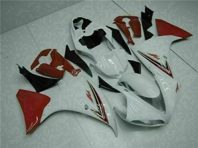 ABS 2009-2011 White Red Yamaha YZF R1 Bike Fairing Kit UK ABS 2009-2011 White Red Yamaha YZF R1 Bike Fairing Kit UK