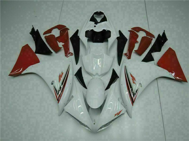 ABS 2009-2011 White Red Yamaha YZF R1 Bike Fairing Kit UK ABS 2009-2011 White Red Yamaha YZF R1 Bike Fairing Kit UK