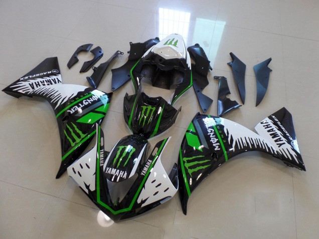 ABS 2009-2011 White Green Big Monster Yamaha YZF R1 Motor Fairings UK ABS 2009-2011 White Green Big Monster Yamaha YZF R1 Motor Fairings UK