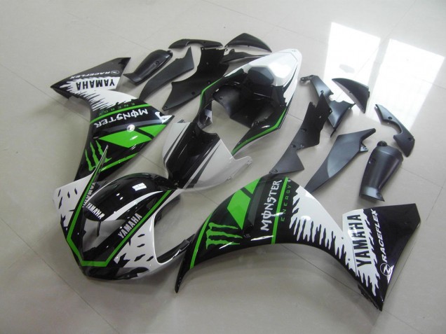 ABS 2009-2011 White Green Monster Yamaha YZF R1 Motorcycle Fairings Kit UK ABS 2009-2011 White Green Monster Yamaha YZF R1 Motorcycle Fairings Kit UK