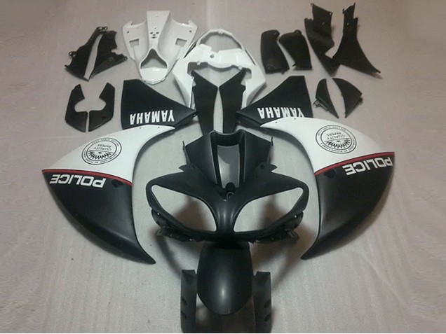 ABS 2009-2011 Matte Black White Yamaha YZF R1 Bike Fairing UK ABS 2009-2011 Matte Black White Yamaha YZF R1 Bike Fairing UK