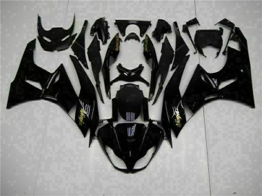 ABS 2009-2012 Black Gold Ninja Kawasaki ZX6R Motorcycle Replacement Fairings UK