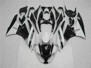 ABS 2009-2012 Black White Kawasaki ZX6R Motorcycle Fairings UK