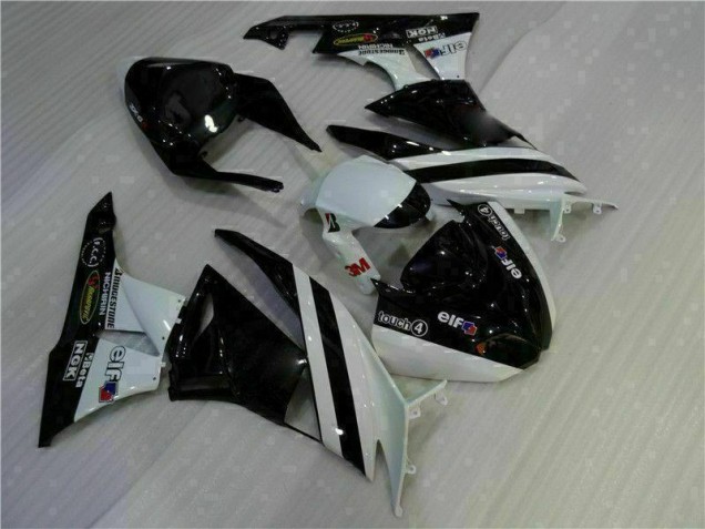 ABS 2009-2012 Black White 3M Touch4 Kawasaki ZX6R Motorcycle Fairing Kits UK ABS 2009-2012 Black White 3M Touch4 Kawasaki ZX6R Motorcycle Fairing Kits UK