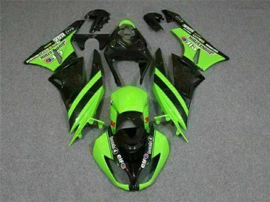 ABS 2009-2012 Black Green 3M Touch4 Kawasaki ZX6R Motorbike Fairing UK