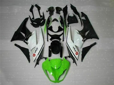 ABS 2009-2012 Green Black White 25 Kawasaki ZX6R Bike Fairings UK