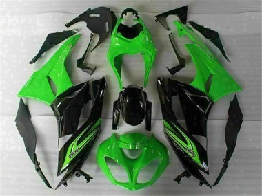 ABS 2009-2012 Green Black Kawasaki ZX6R Motorbike Fairing UK