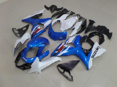ABS 2009-2016 Blue White Suzuki GSXR 1000 K9 Motorcyle Fairings UK