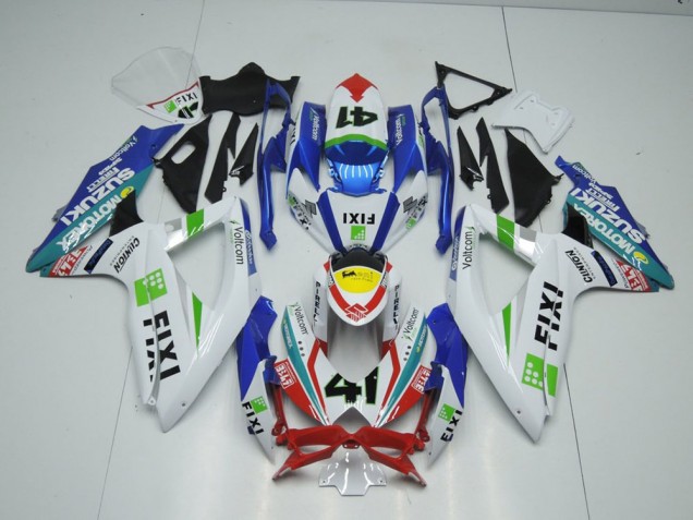ABS 2009-2016 Fixi Light Blue Suzuki GSXR 1000 K9 Replacement Fairings UK ABS 2009-2016 Fixi Light Blue Suzuki GSXR 1000 K9 Replacement Fairings UK