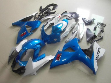 ABS 2009-2016 White Blue Suzuki GSXR 1000 K9 Motorcycle Fairing UK