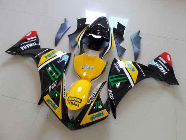 ABS 2012-2014 Yellow Black Monster Yamaha YZF R1 Replacement Fairings UK ABS 2012-2014 Yellow Black Monster Yamaha YZF R1 Replacement Fairings UK