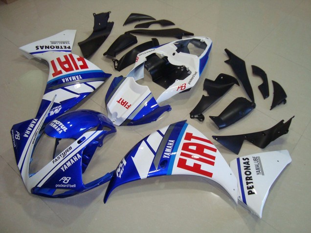 ABS 2012-2014 Blue White Fiat Yamaha YZF R1 Bike Fairings UK ABS 2012-2014 Blue White Fiat Yamaha YZF R1 Bike Fairings UK