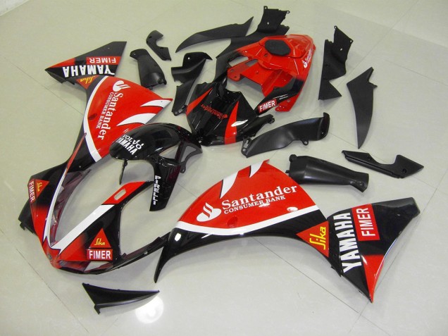 ABS 2012-2014 Red Black Santander Yamaha YZF R1 Motorbike Fairing Kits UK ABS 2012-2014 Red Black Santander Yamaha YZF R1 Motorbike Fairing Kits UK