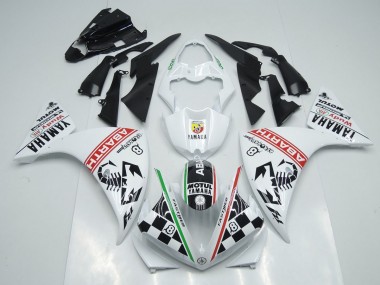 ABS 2012-2014 White Black Abrath Yamaha YZF R1 Motorcycle Replacement Fairings UK