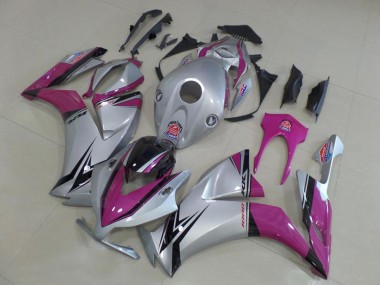 ABS 2012-2016 Silver Pink Honda CBR1000RR Motorbike Fairing Kits UK